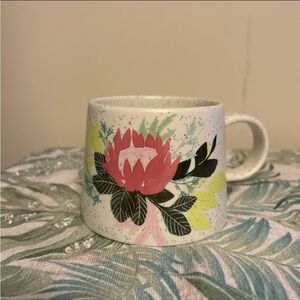 New Starbucks Cactus Floral Ceramic Speckled Large Mug - 14oz